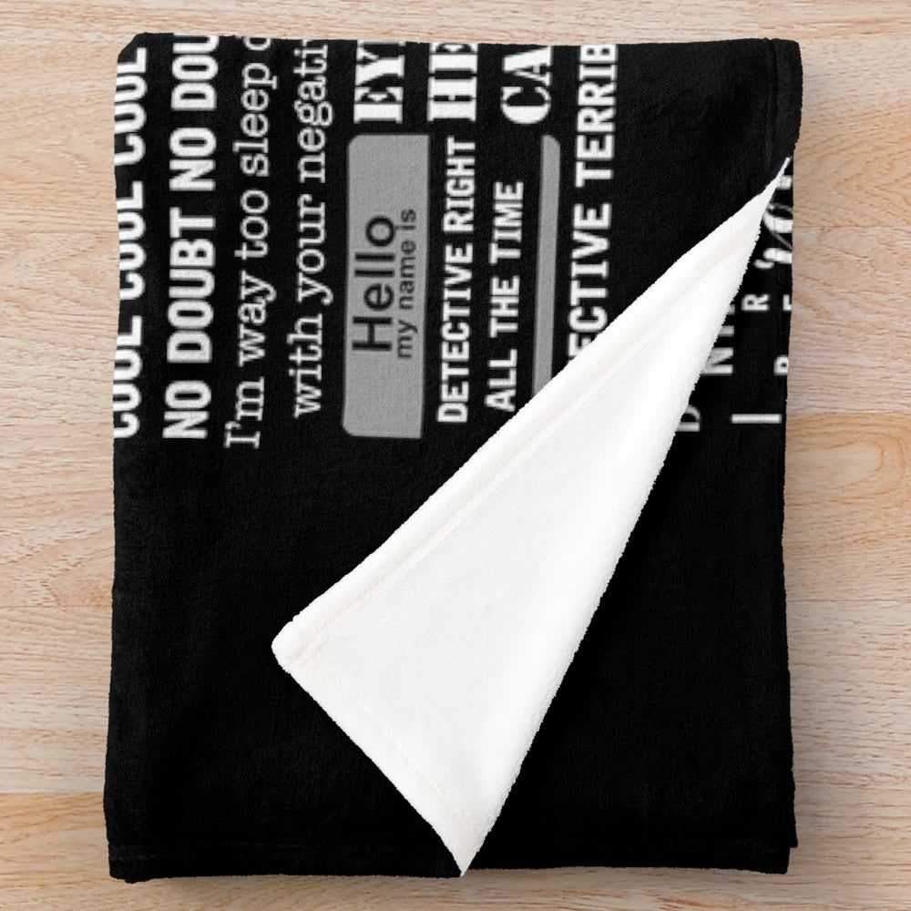 B99 Plush Blanket with Memorable Quotes from Brooklyn Nine-Nine