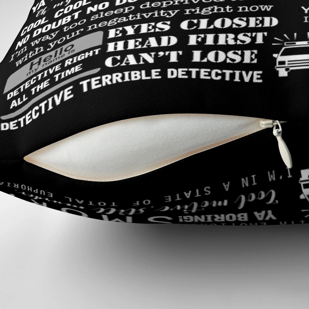 B99 Memorable Quotes Pillow featuring iconic characters and quotes from the hit TV show