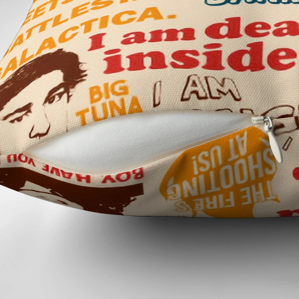 Pillow with popular quotes from the TV show The Office