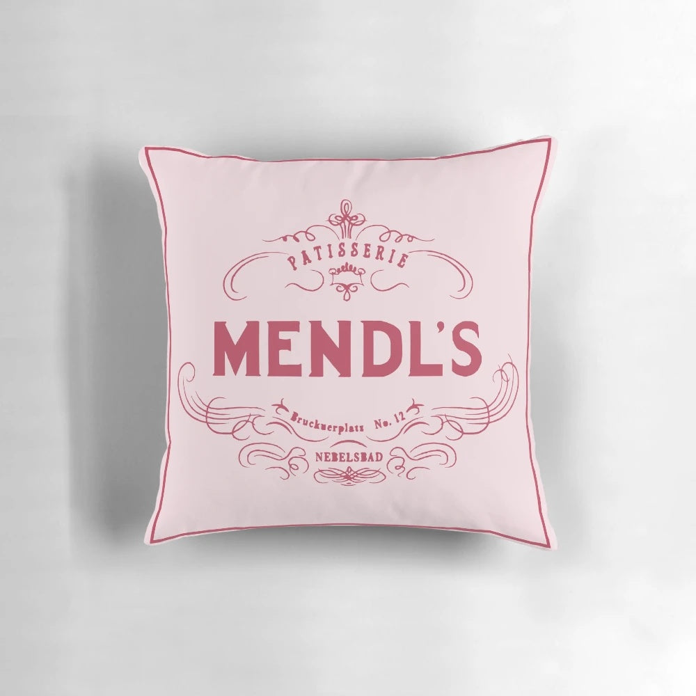 Mendl's Patisserie Pillow - Bring the magic of Wes Anderson's films into your home