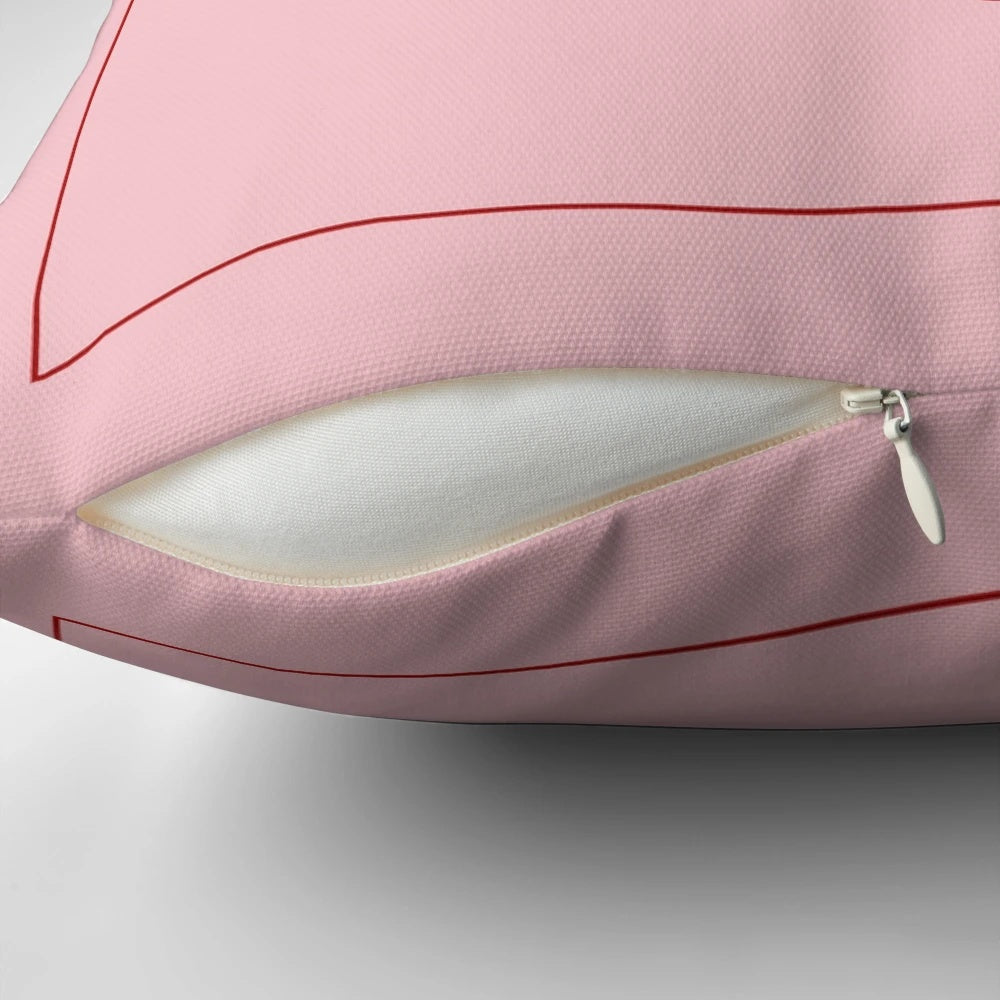 Mendl's Pillow, a decorative pillow inspired by the iconic patisserie from the Wes Anderson film The Grand Budapest Hotel.