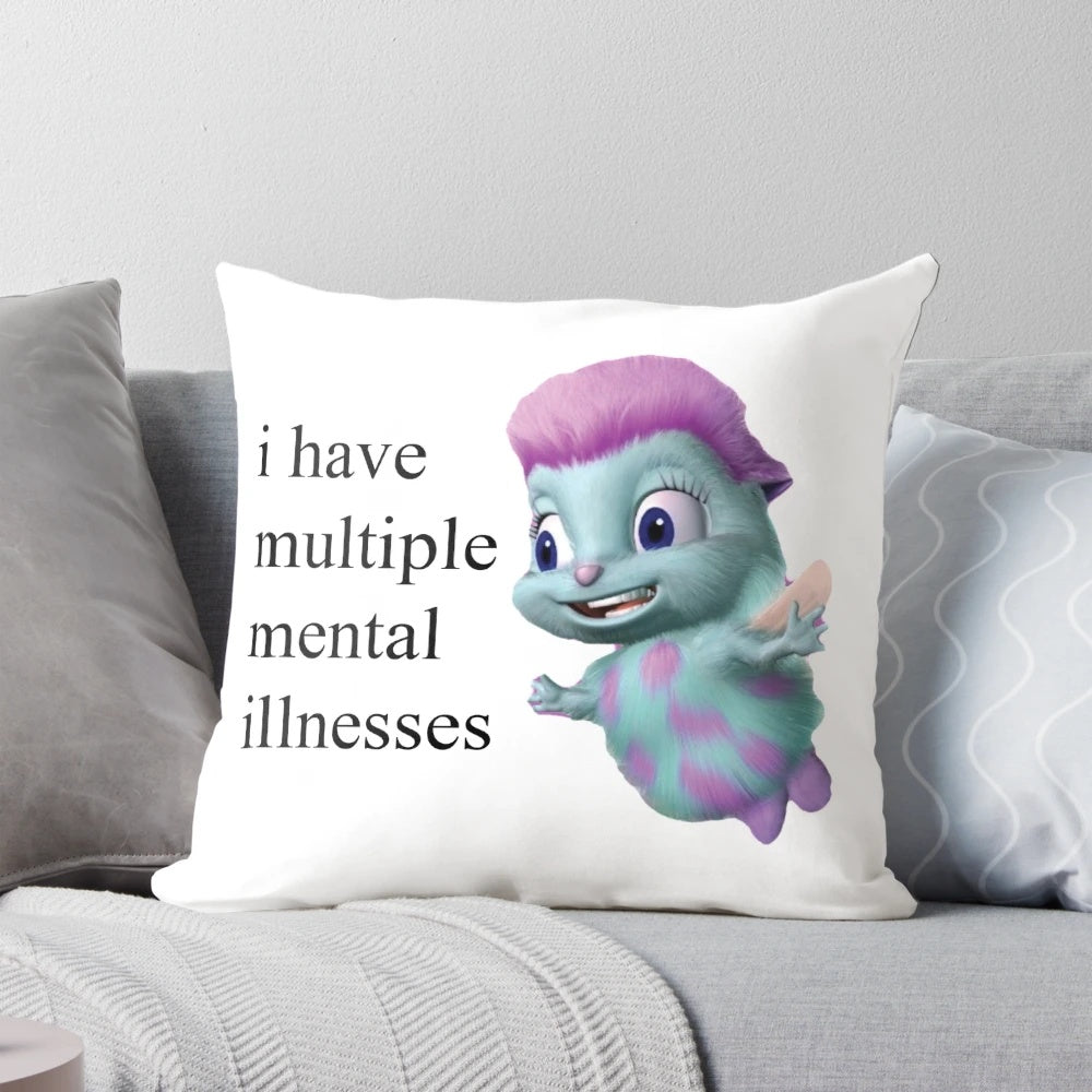 Mental illness rights Bibble meme Barbie pillow