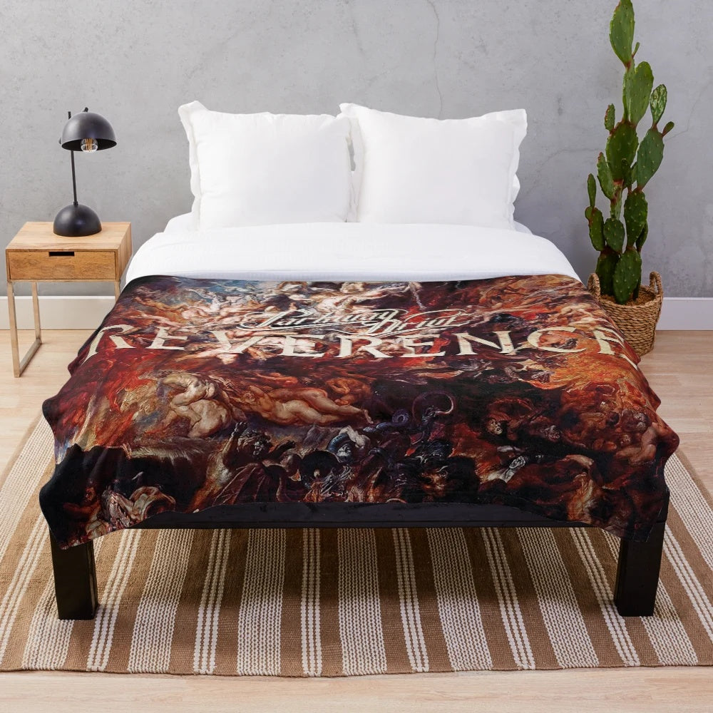 Merahmuda plush blanket featuring Parkway Reverence music tour design