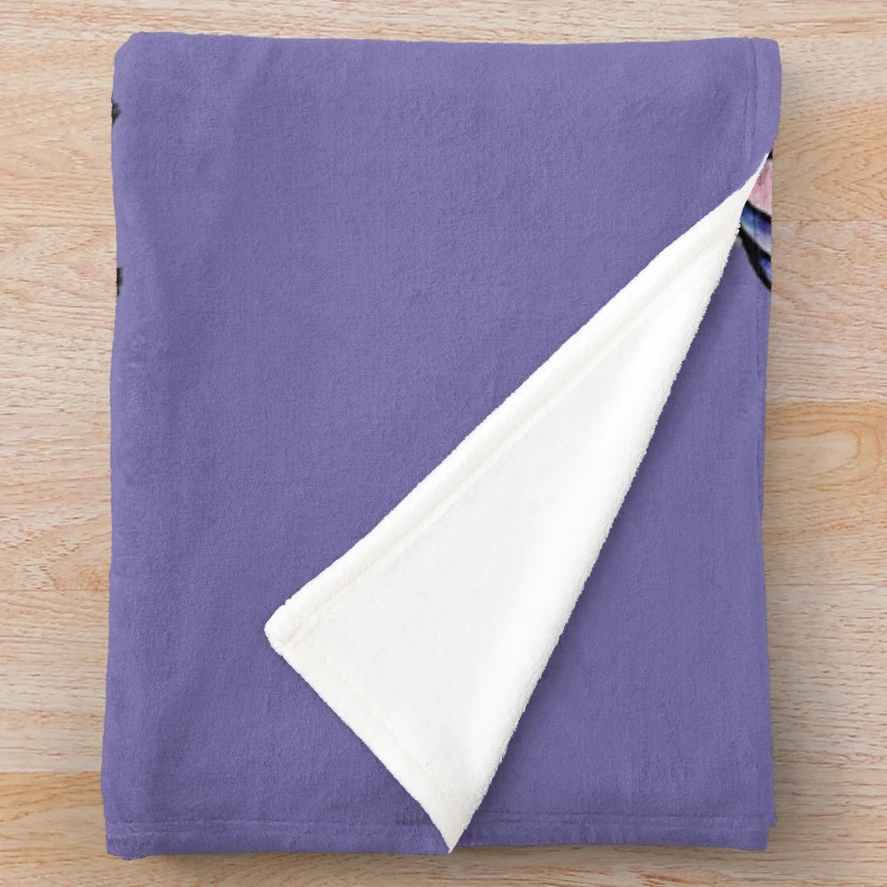 Mermaid themed plush blanket featuring the text "of course I drink like a fish I'm a mermaid