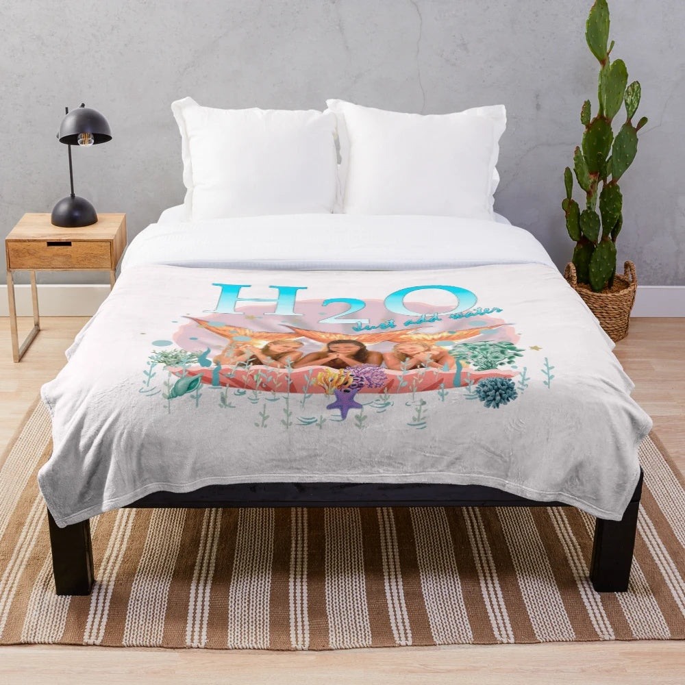 Cozy mermaid-themed plush blanket