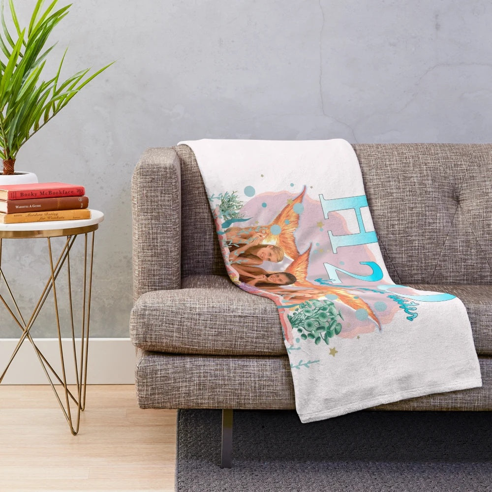 Cozy mermaid-themed plush blanket
