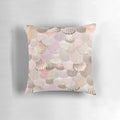 Rose gold mermaid shell decorative throw pillow