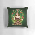 Festive Bumpy Christmas Pillow with Seatbelt Accents