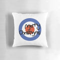 Merry Christmas The Jam Style Design Pillow, featuring a retro mod design inspired by the iconic British band The Jam.