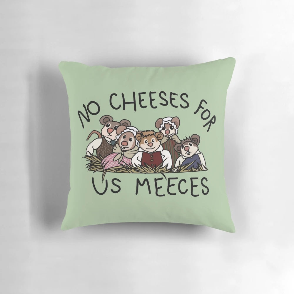A cozy Christmas pillow with a Muppet mouse design