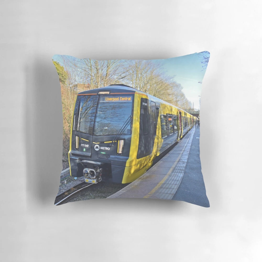 Merseyrail Class 777 electric multiple unit at Kirkby Station on the pillow