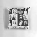 Decorative pillow featuring a portrait of acclaimed actress Meryl Streep