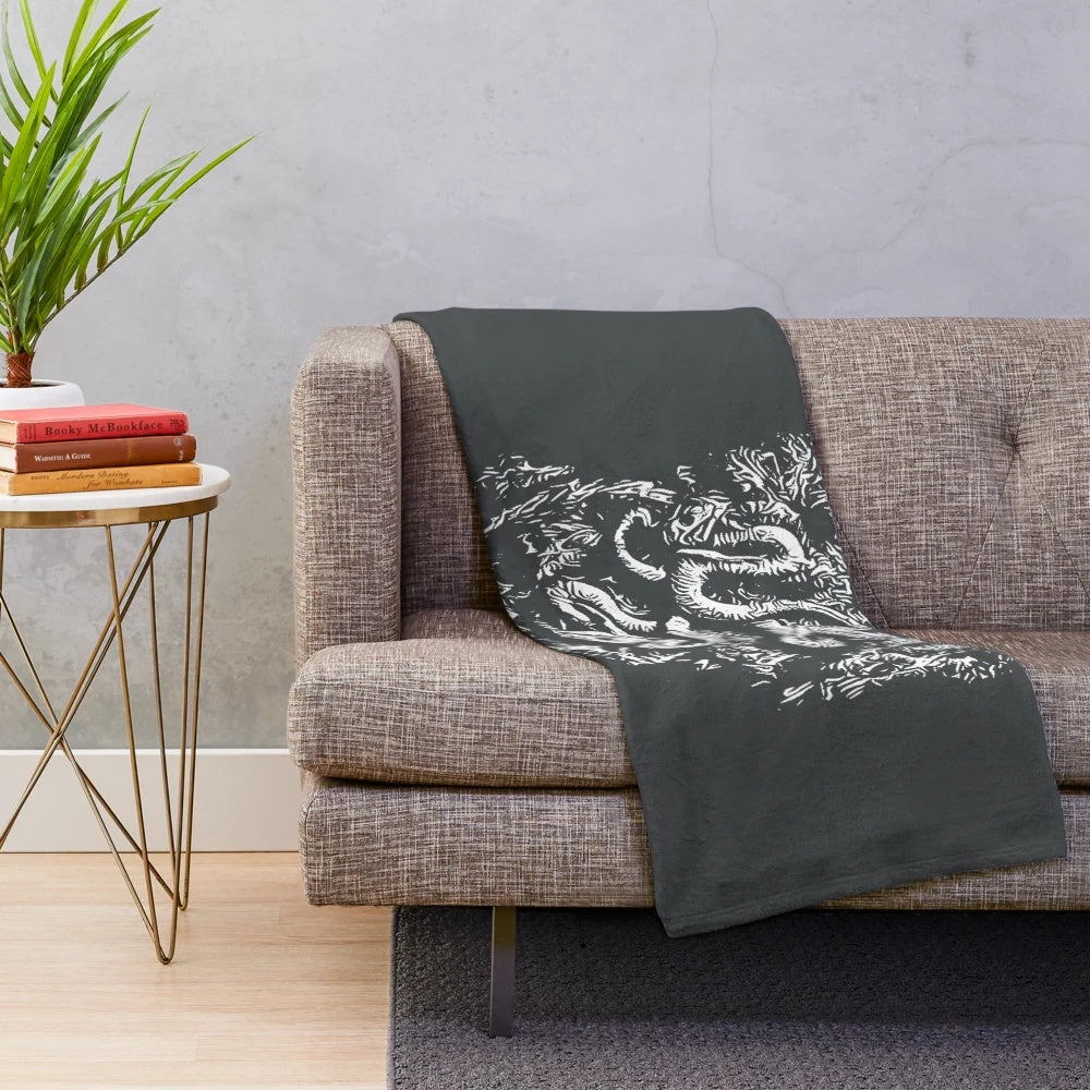 Meshuggah-inspired plush blanket with band logo