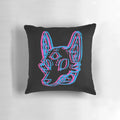 Vibrant 3D space coyote pillow with a third eye design