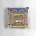 Ancient Assyrian art-inspired decorative throw pillow featuring intricate patterns and designs