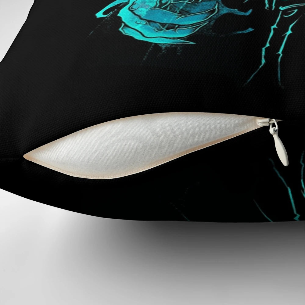 Cthulhu pillow featuring a detailed digital illustration of the iconic sea monster from H.P. Lovecraft's Cthulhu mythos.