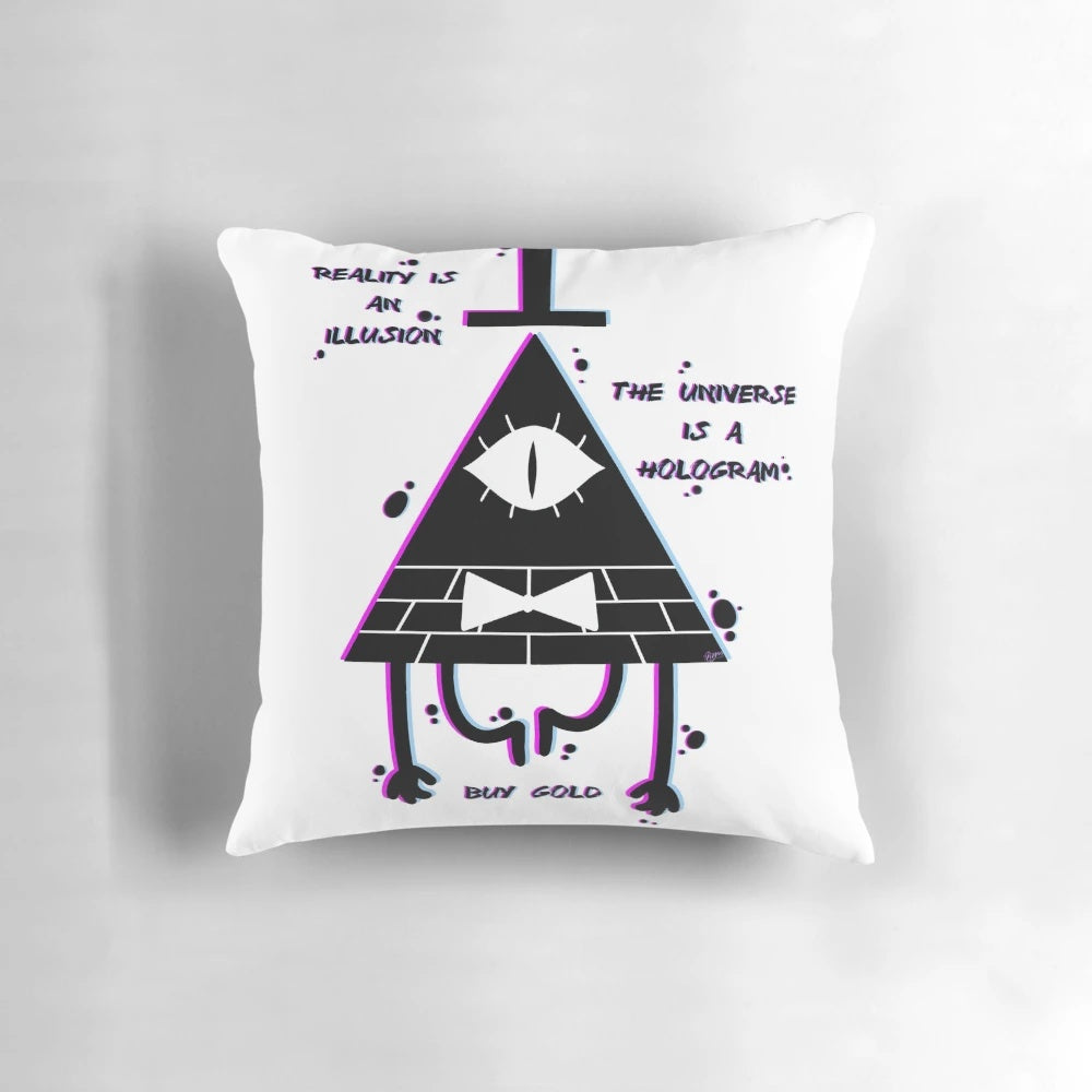 Gravity Falls Bill Cipher Illusion Pillow