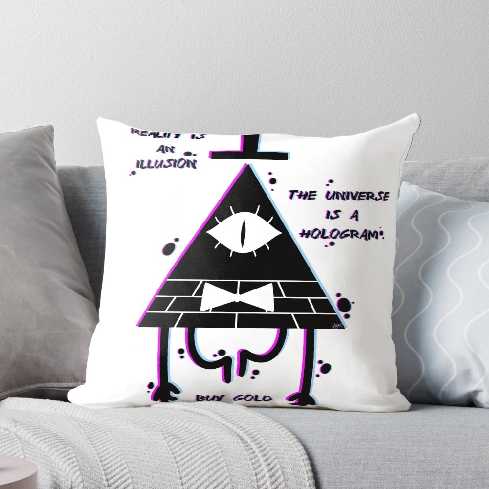 Gravity Falls Bill Cipher Illusion Pillow