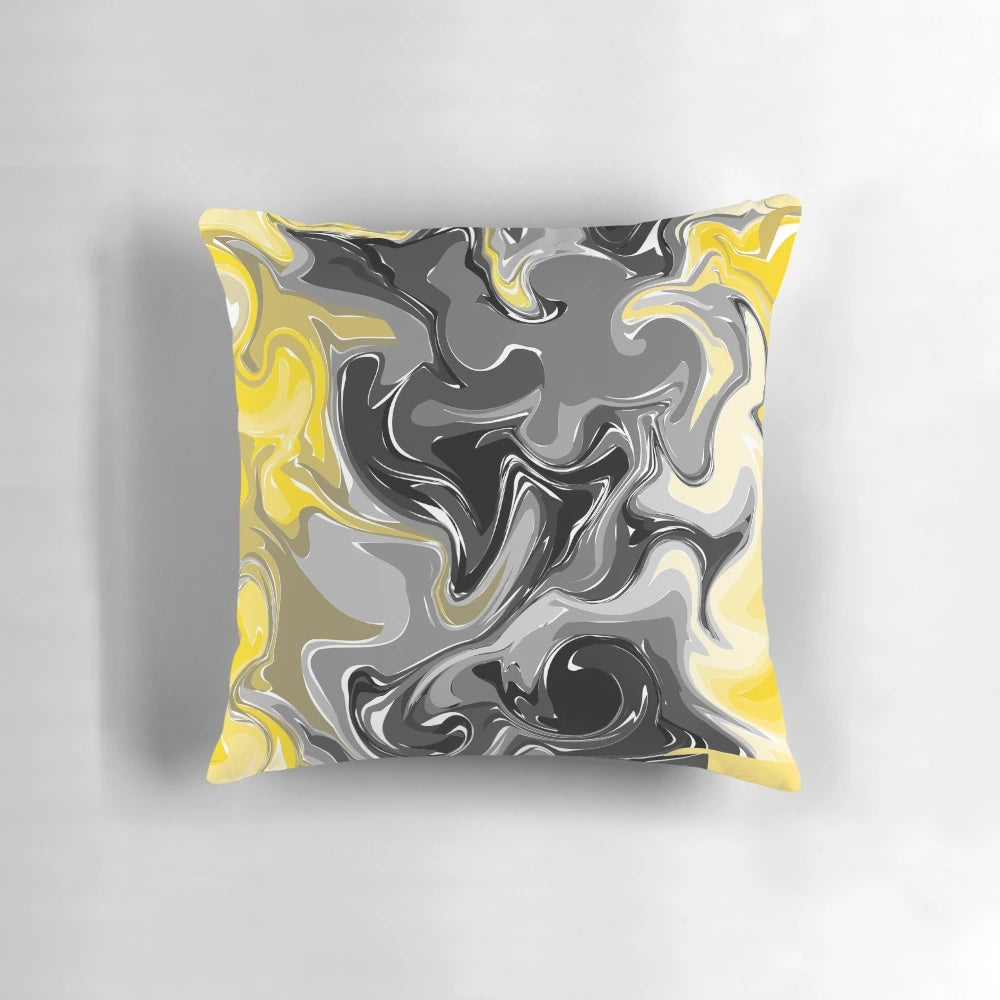Vibrant modern retro abstract pattern with a liquid swirl design, perfect for adding a touch of color to any room.