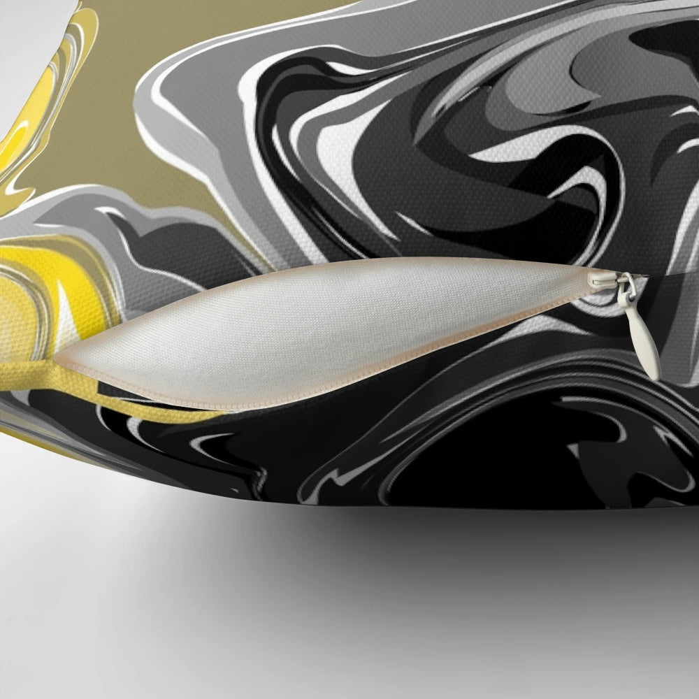 Vibrant modern retro abstract pattern with a liquid swirl design, perfect for adding a touch of color to any room.