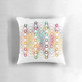 Vibrant watercolor neural network art pillow, showcasing the intricate connections of deep learning and artificial intelligence.