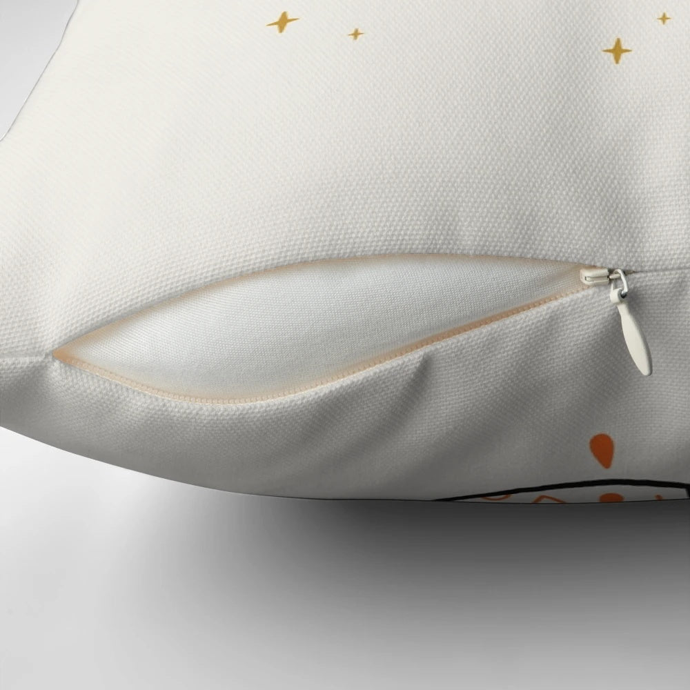Sleight of hand optical illusion design on a decorative pillow
