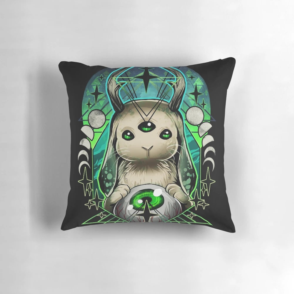 Mesmerizing surreal rabbit digital art in neon colors