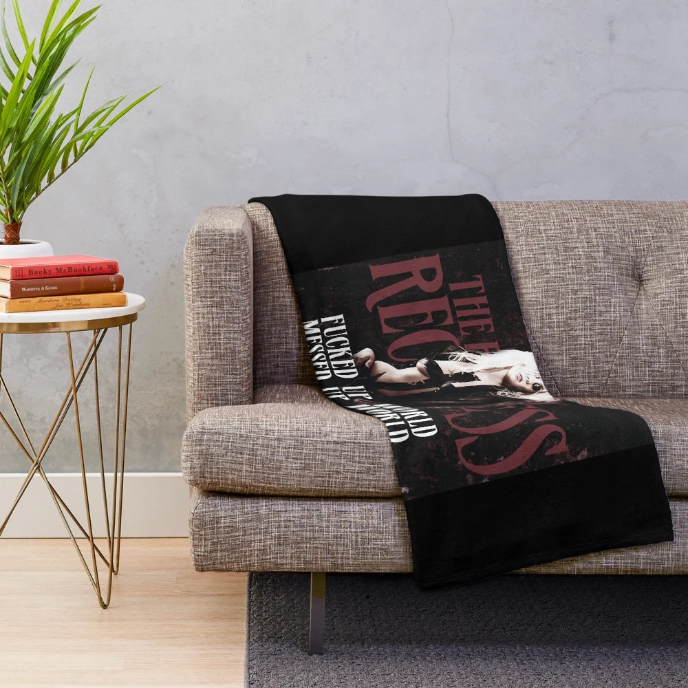 Messed Up World Plush Blanket featuring The Pretty Reckless Inspired Design