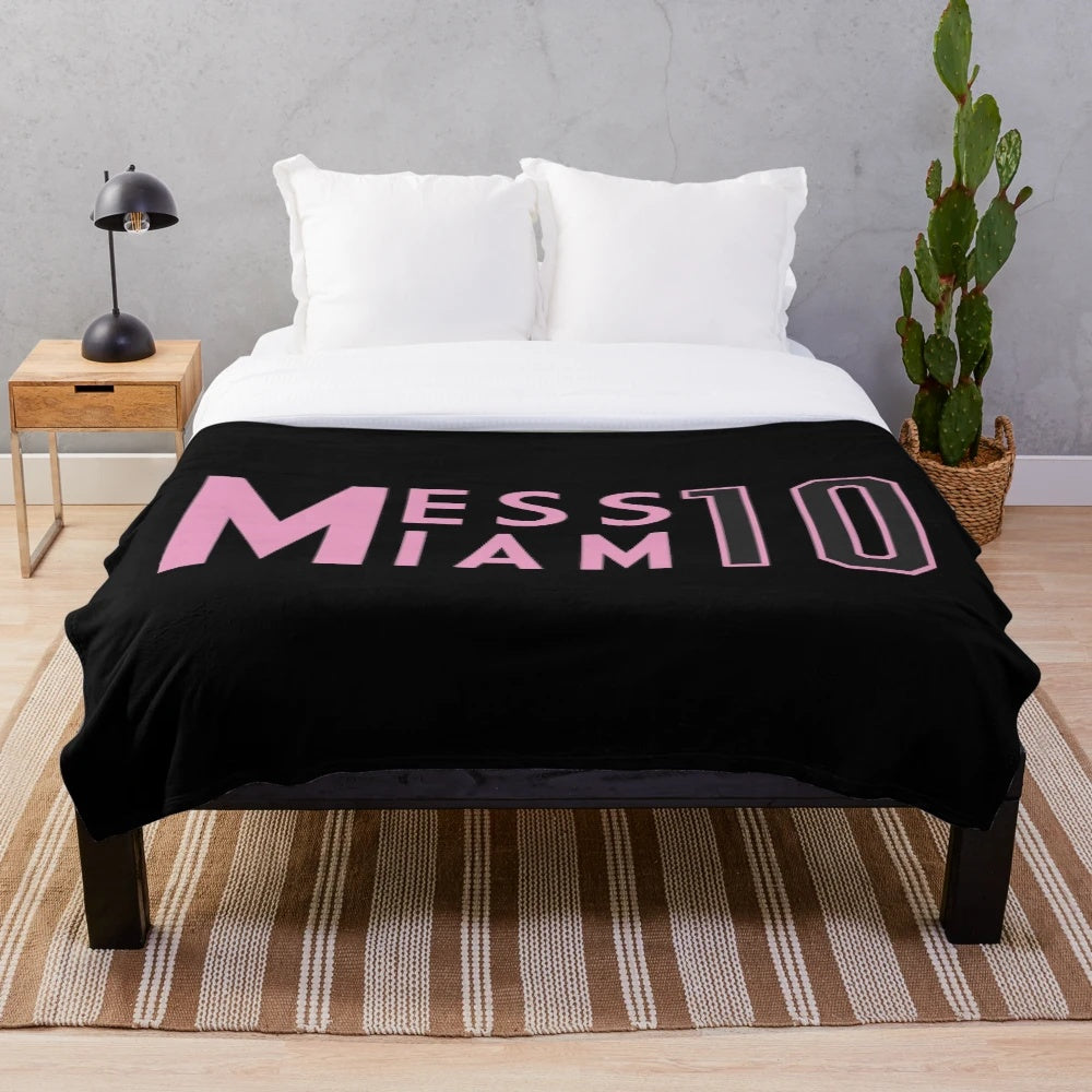 Messi Inspired Inter Miami Plush Blanket