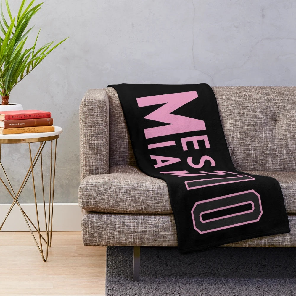 Messi Inspired Inter Miami Plush Blanket