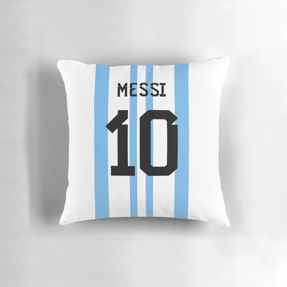 Soft and comfortable pillow featuring the image of Lionel Messi, the famous Argentine football player.