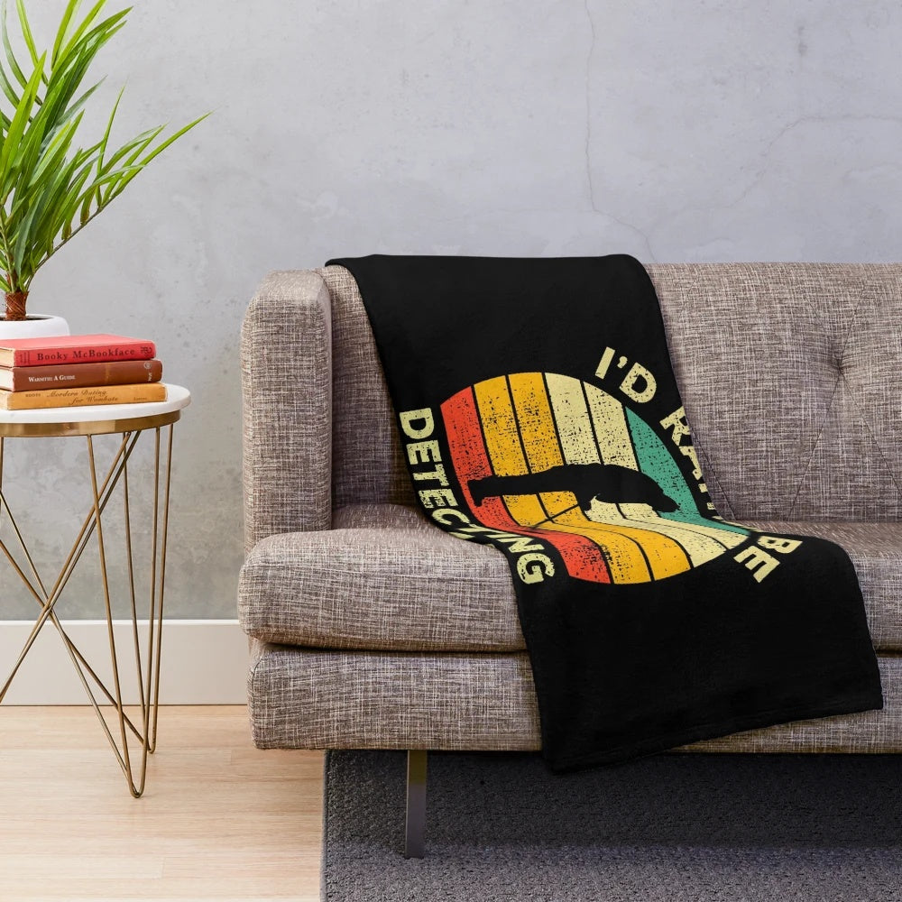 Metal Detecting Vintage Plush Blanket