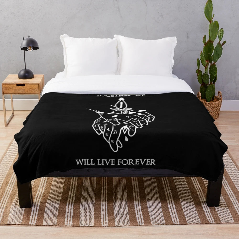 Bad Omens death metal band inspired plush blanket