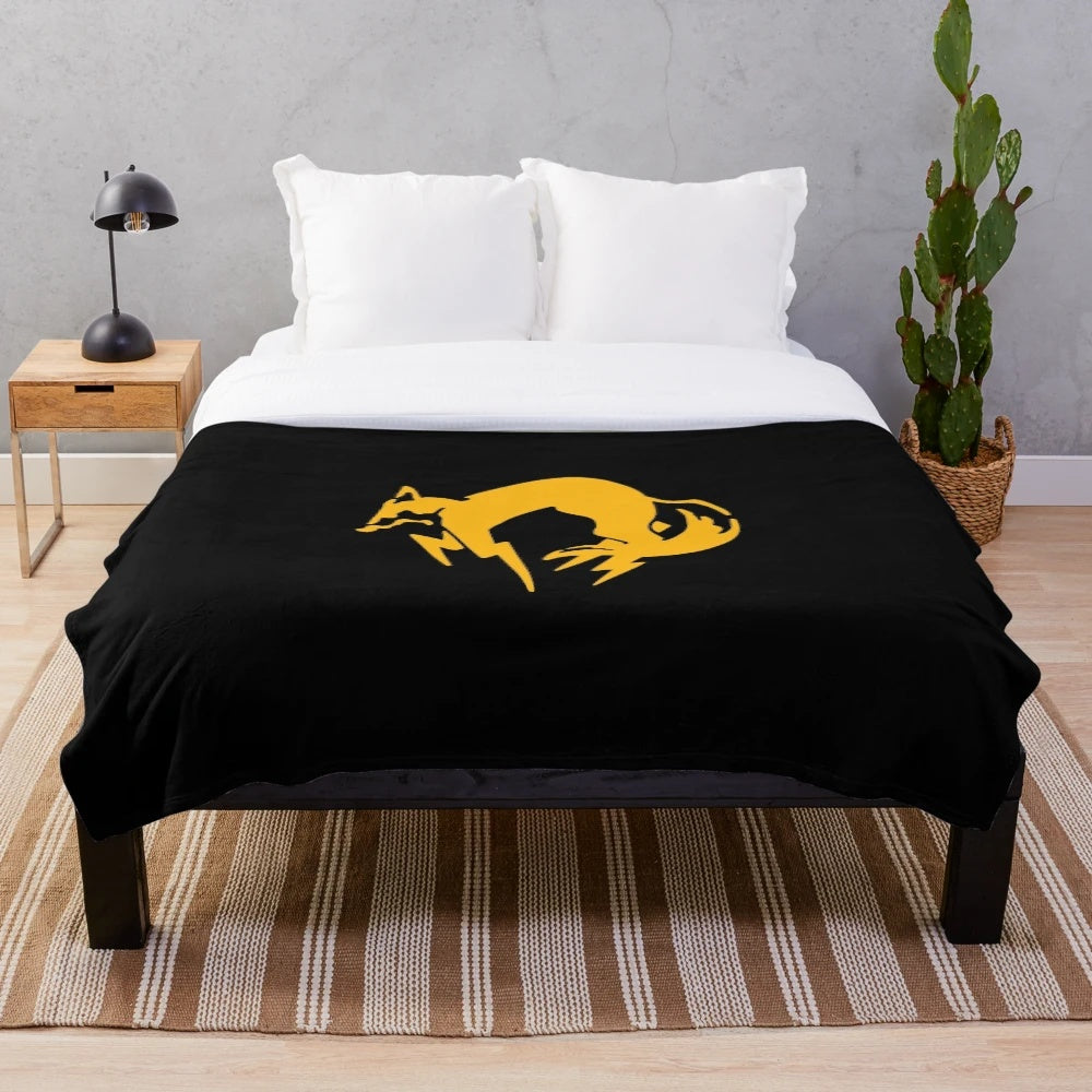 Metal Gear Solid inspired Fox logo plush blanket