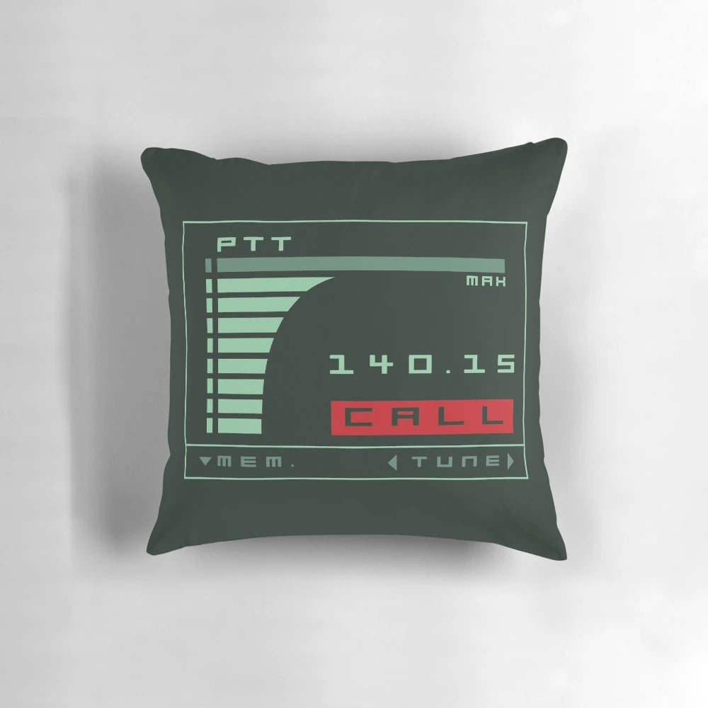 Metal Gear Solid codec screen pillow inspired by Hideo Kojima's MGS game