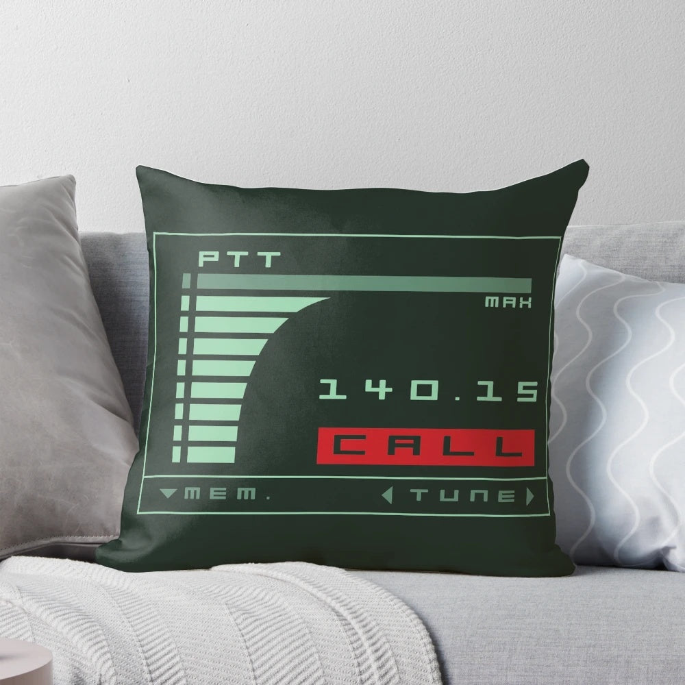 Metal Gear Solid codec screen pillow inspired by Hideo Kojima's MGS game