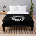 Metalcore inspired dark crown plush blanket