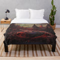 Metalcore inspired plush blanket with minimalist design
