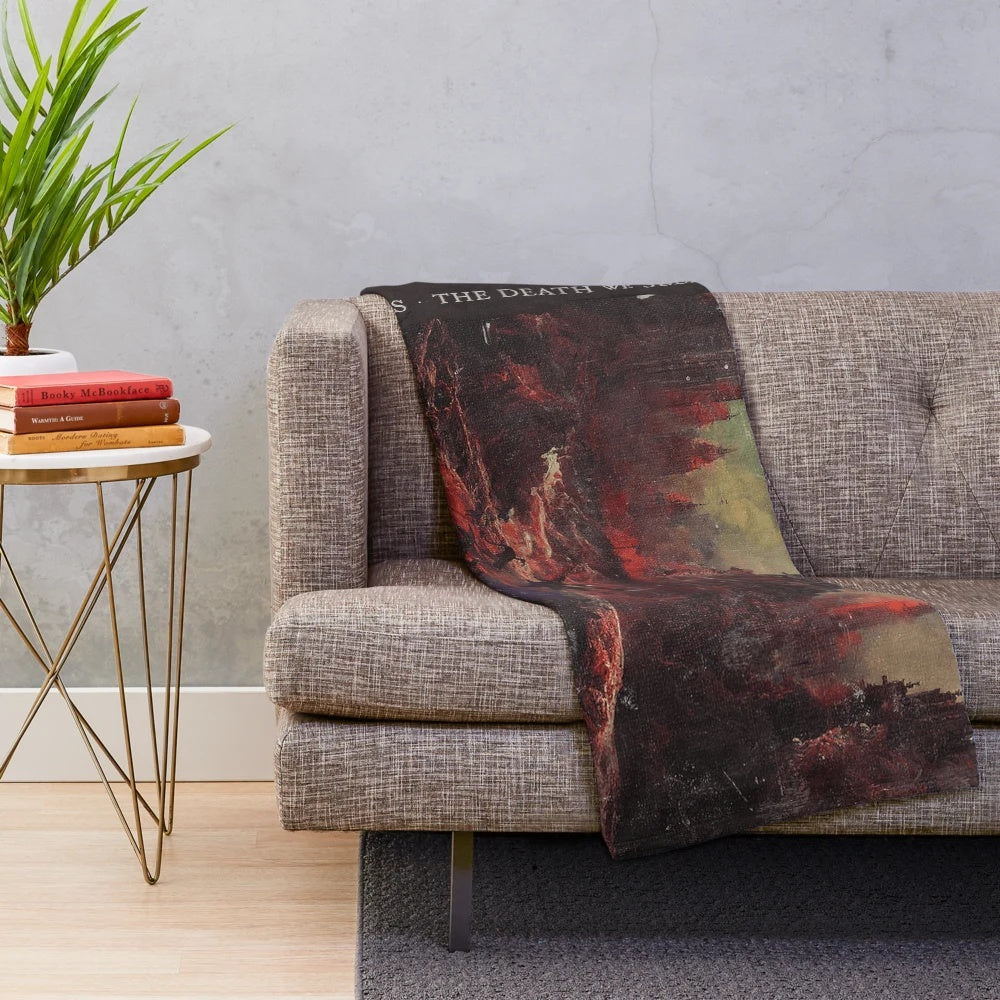 Metalcore inspired plush blanket with minimalist design