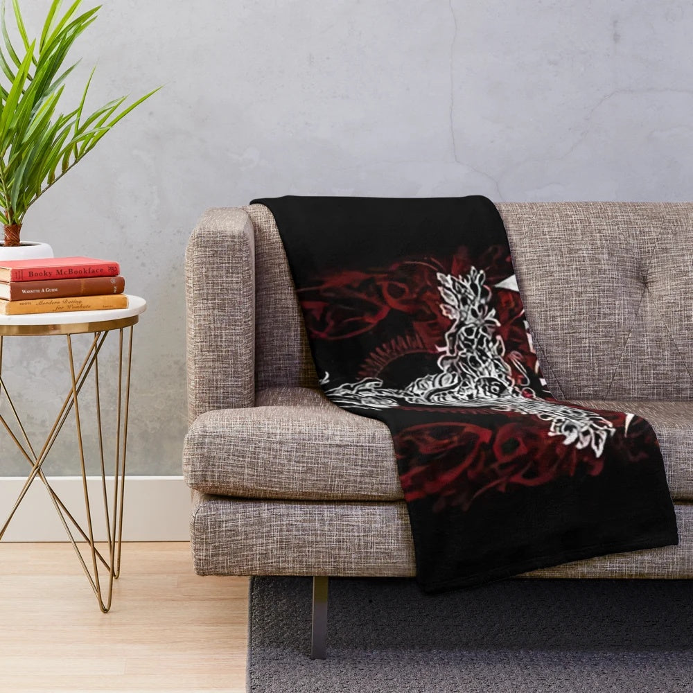 Metalcore-inspired plush blanket featuring the Parasite design from Bullet for My Valentine