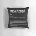 Metalhead Passion Pillow with Metal Symbols and Typography