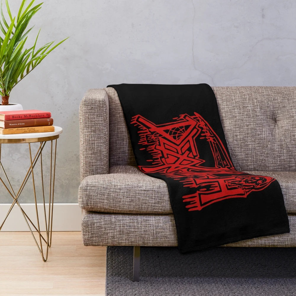 A soft and plush blanket featuring the Death metal band logo