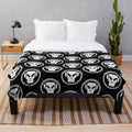 Metalheadz inspired plush blanket with soft, cozy design