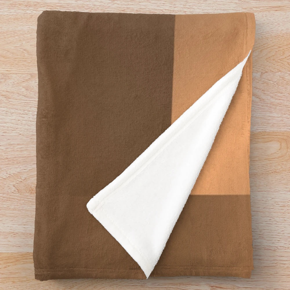 Brushed copper plush blanket with metallic illustration design