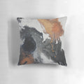 Metallic monochrome copper accent pillow