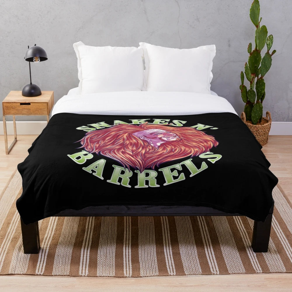 Metalocalypse inspired plush blanket featuring Dethklok band members