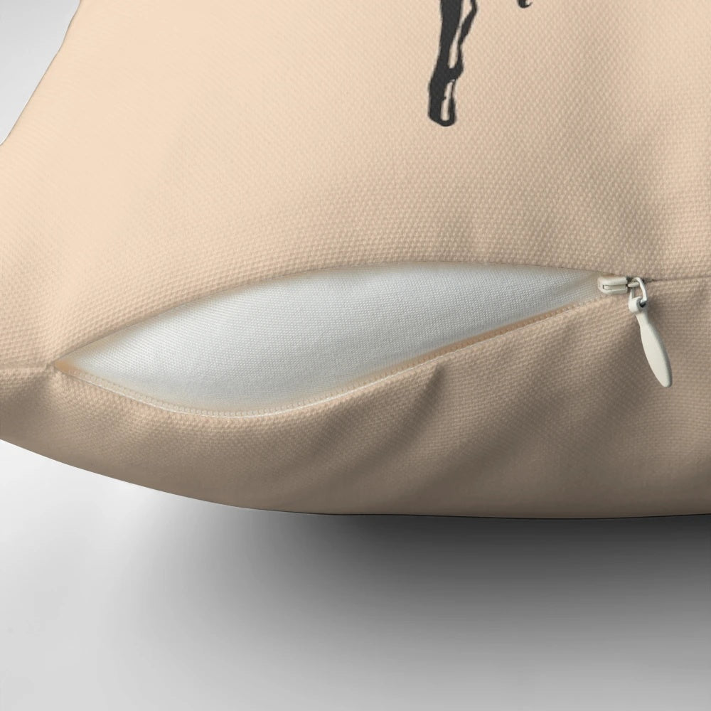 Metamorphora decorative pillow featuring a surreal butterfly design in watercolor