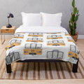 Metro-inspired plush blanket featuring a stylish and comfortable design