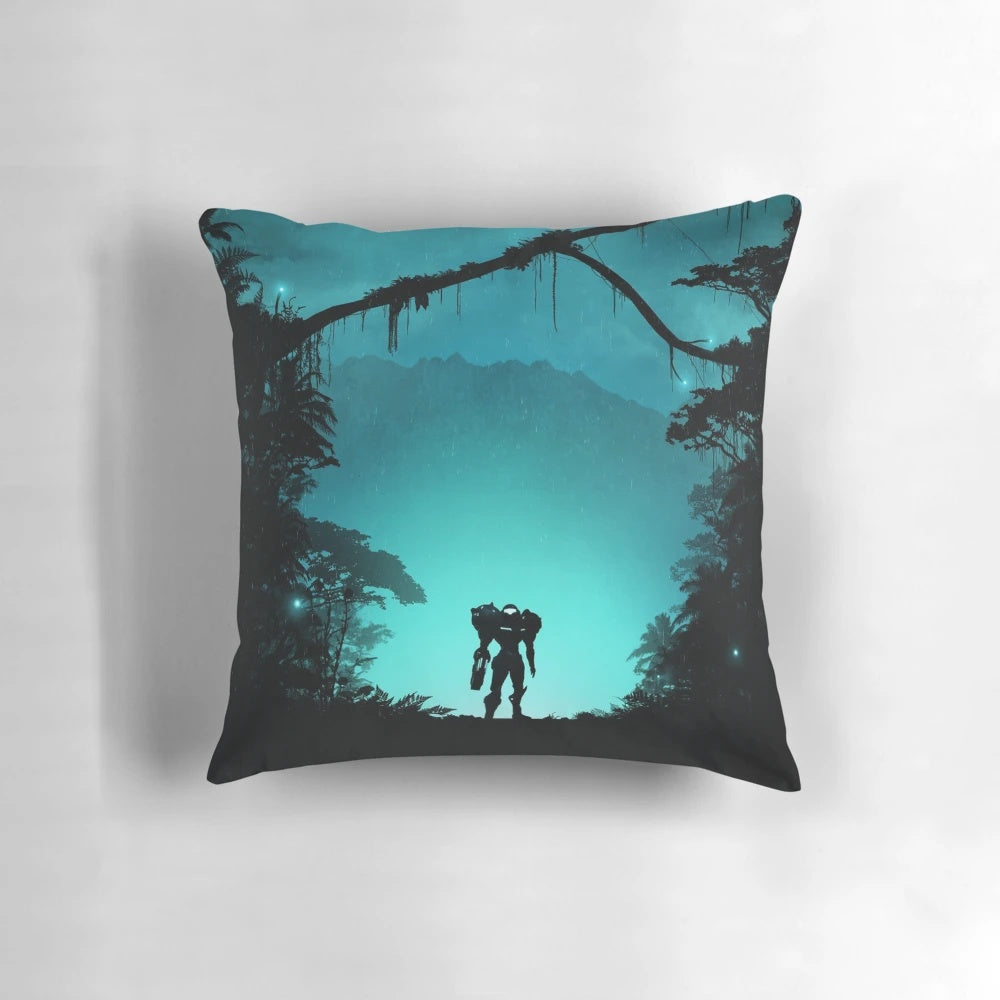Metroid Samus Aran Bounty Hunter Pillow - Officially Licensed Sci-Fi Jungle Bedding