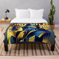 Metropolis-themed futuristic cinema plush blanket